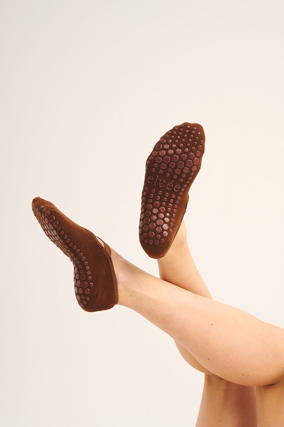 Ballet Grip Socks - Chocolate Brown