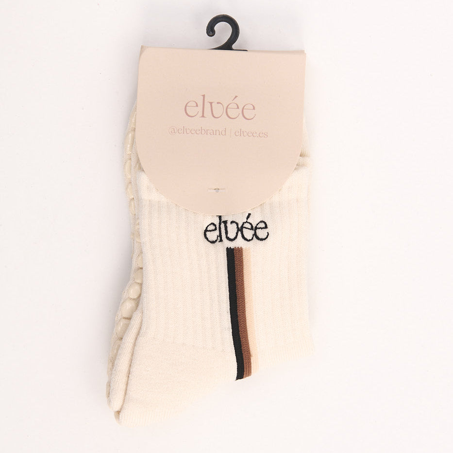 Crew Grip Socks — Stripe Cream