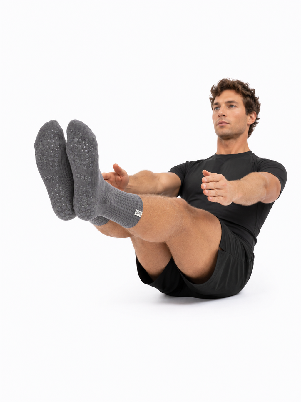 Crew Grip Socks — Moon Grey