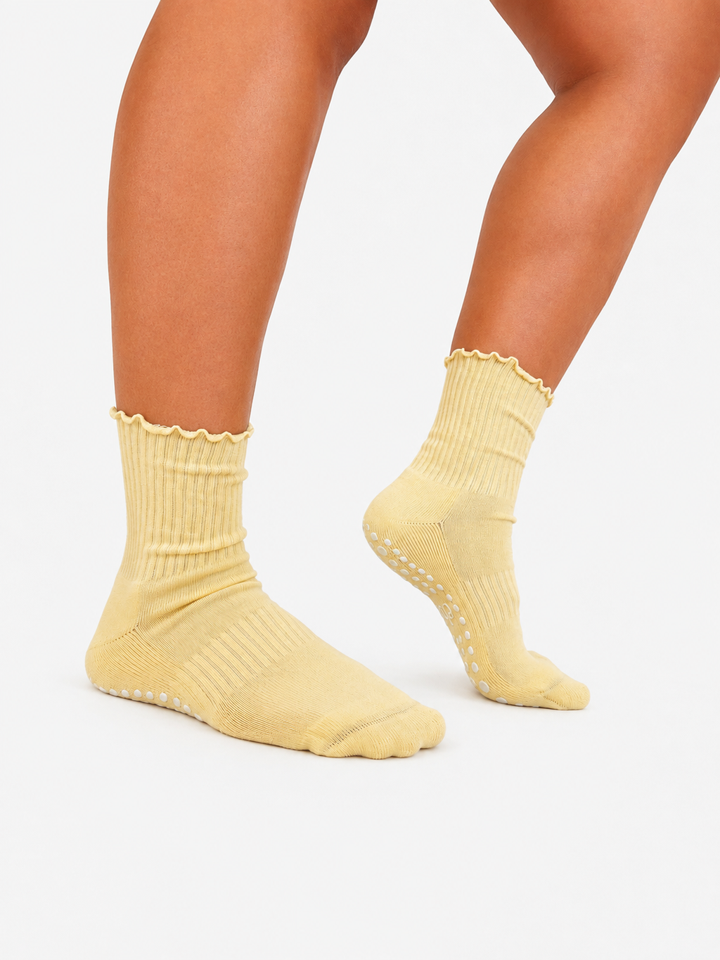 Crew Grip Socks — Yellow Ruffle