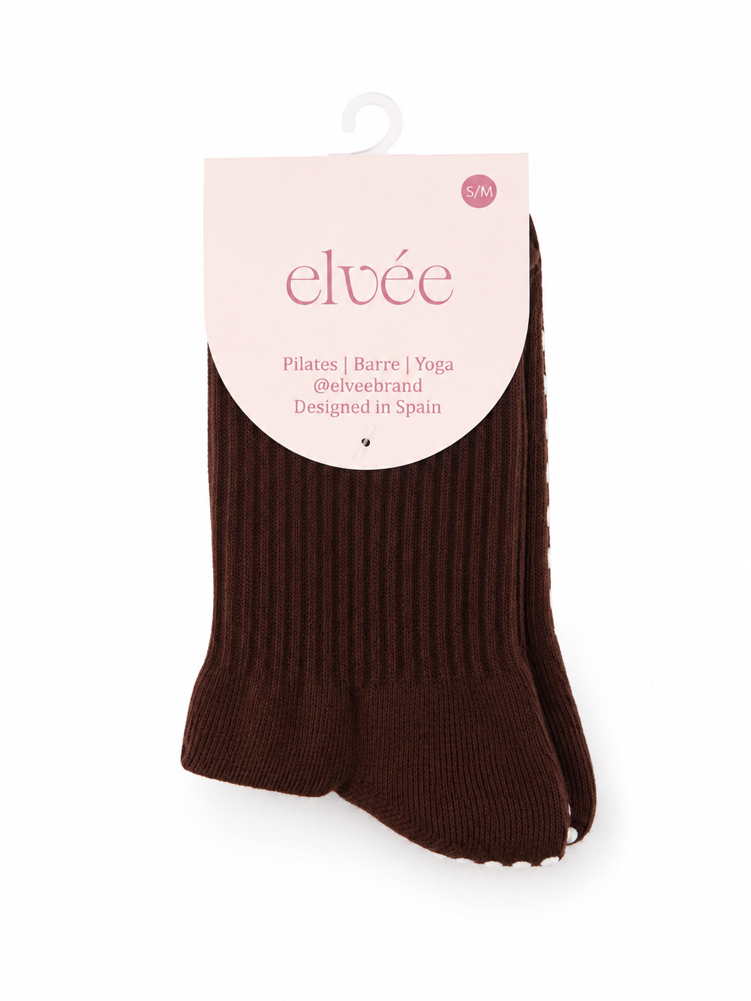 Crew Grip Socks — Brown and White Ruffle